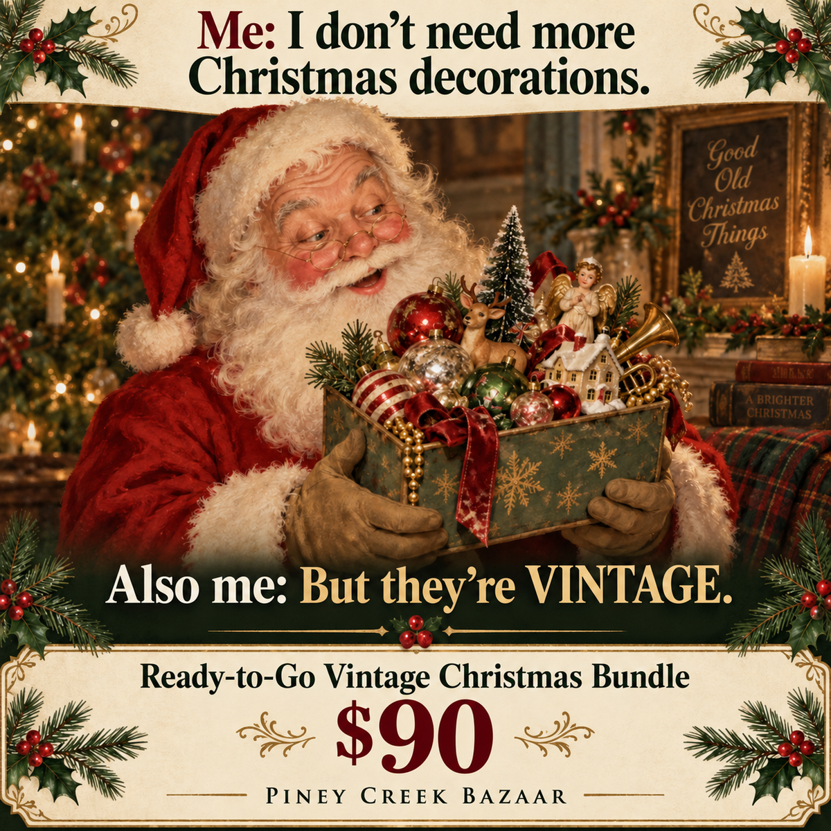 $90 Vintage Christmas Ready to Go Bundle