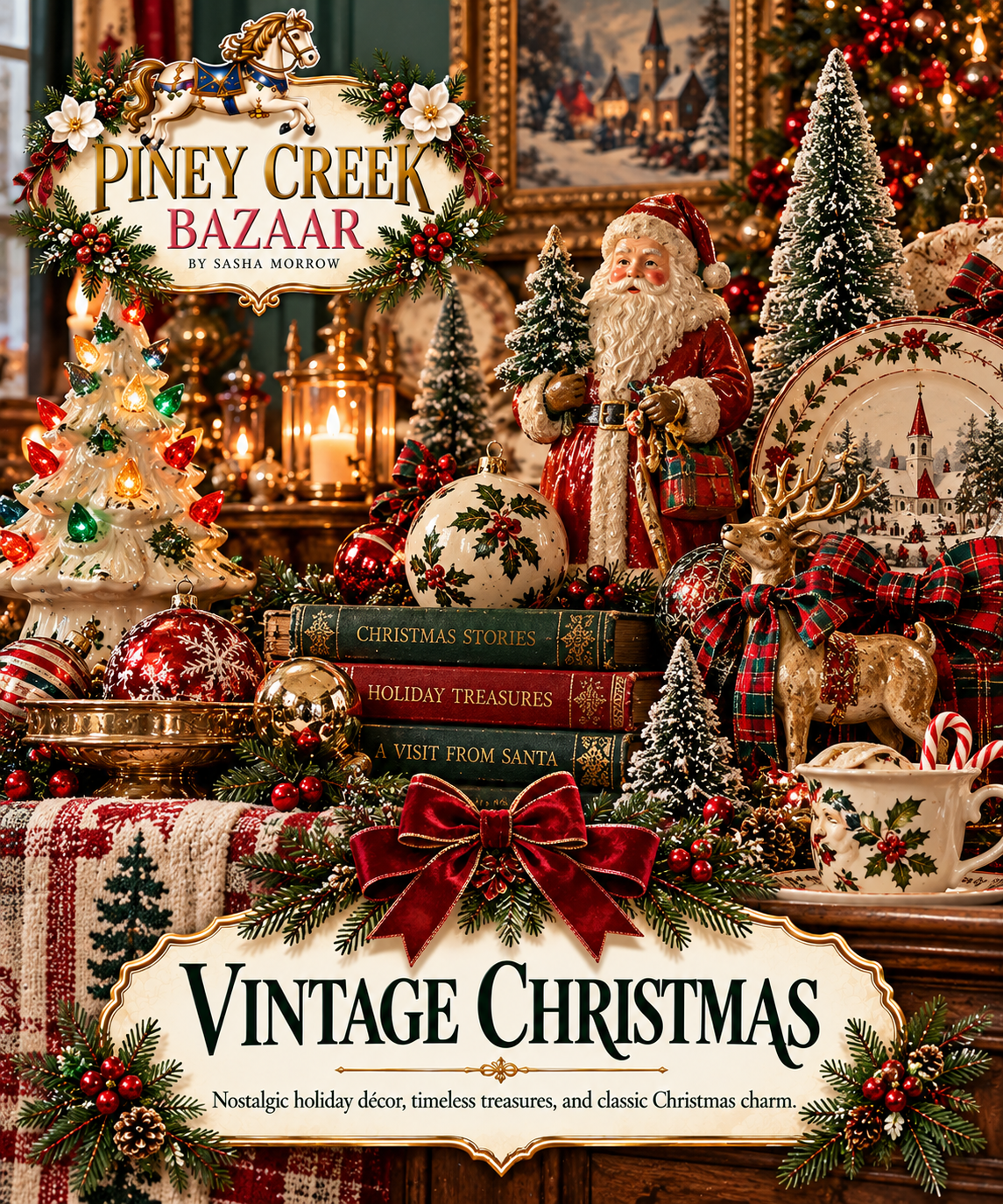 2980. $65 Christmas Single Scoop - Vintage Christmas