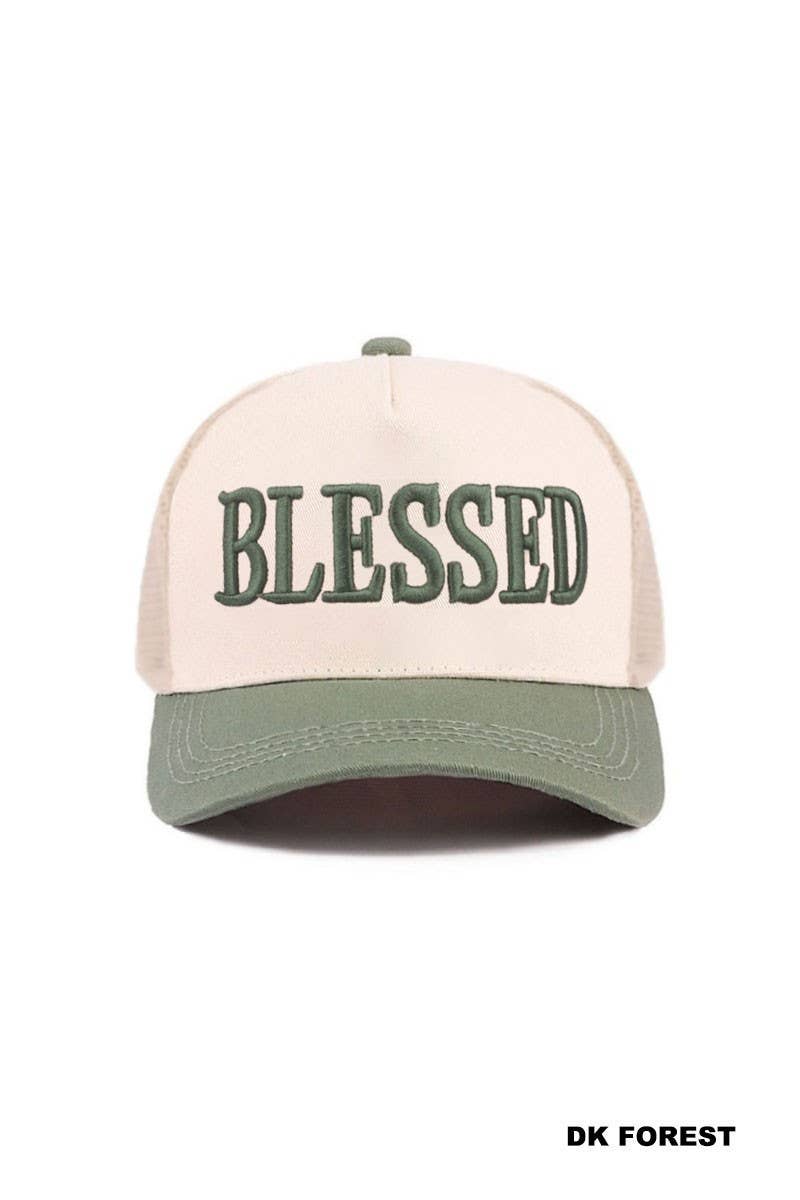 Blessed Two Tone Mesh Snapback Hat