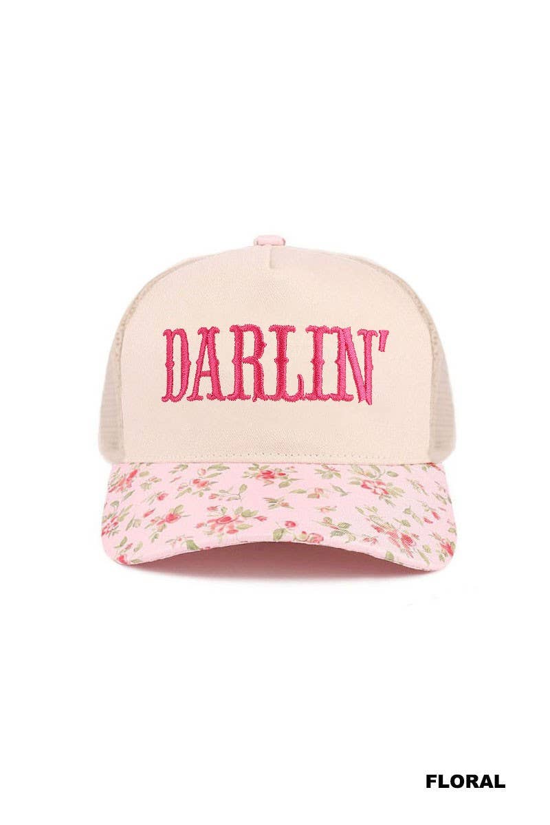Darlin Two Tone Mesh Snapback Hat