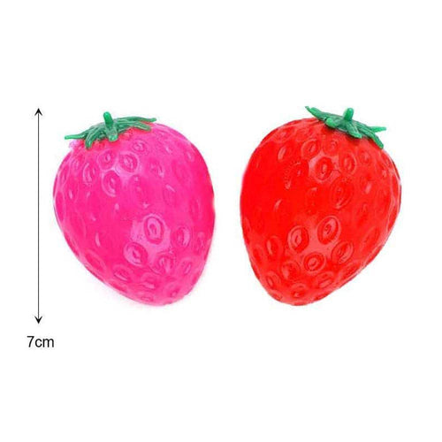 12PCS - Strawberry Squeeze Squishy Stress Relief Toy