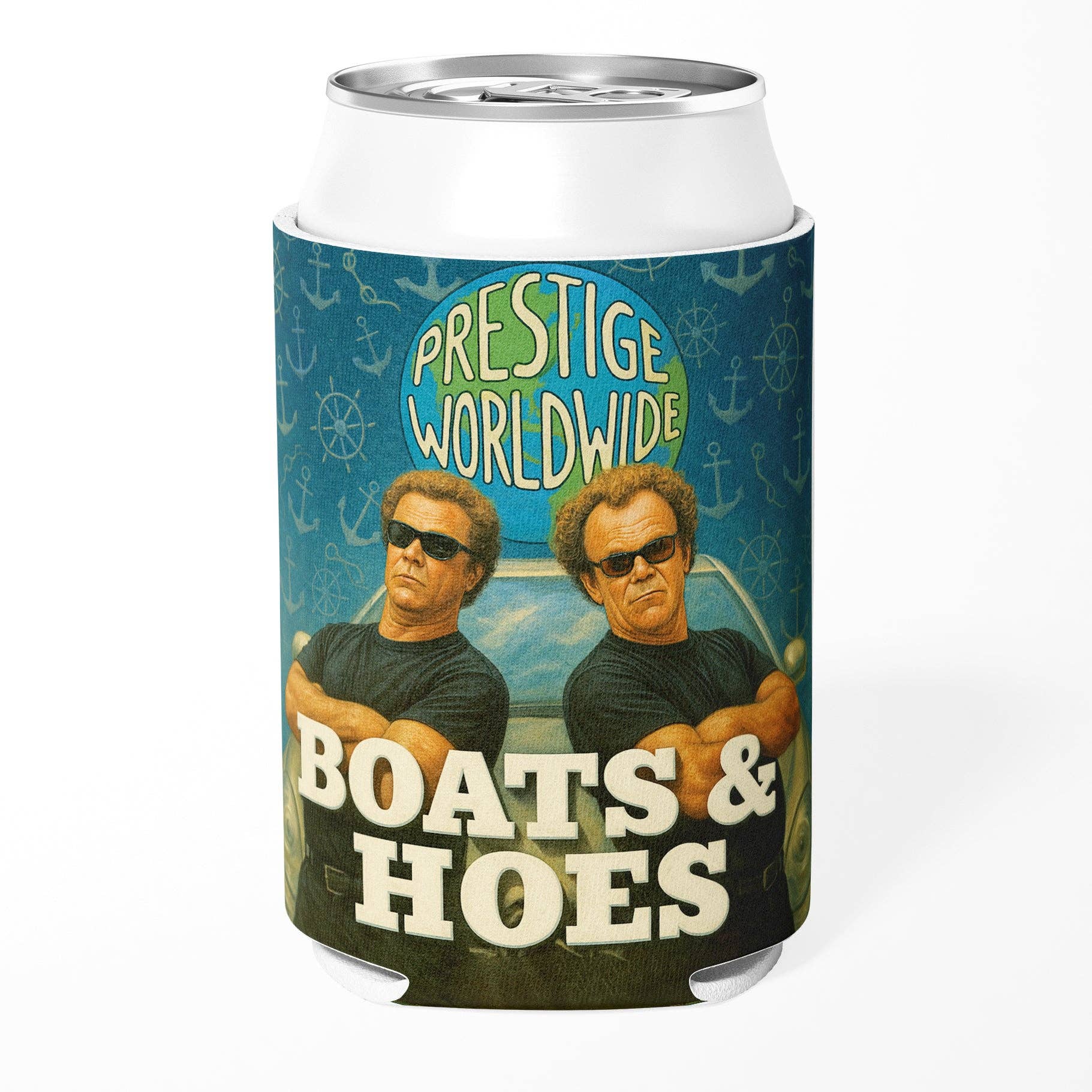 4007. Prestige Worldwide "Boats and Hoes" Can Cooler