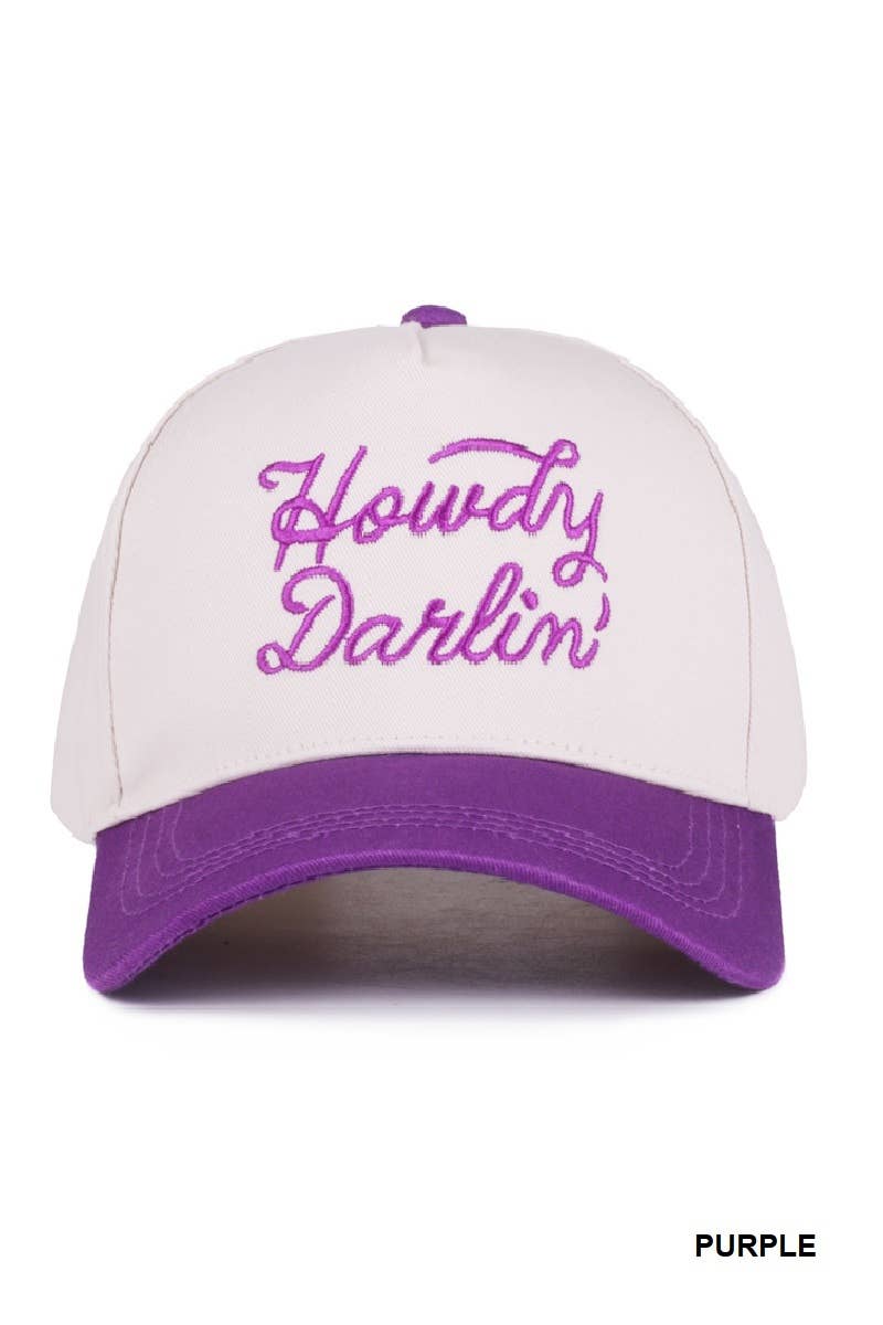 Howdy Darlin Two-tone Canvas Cotton Cap