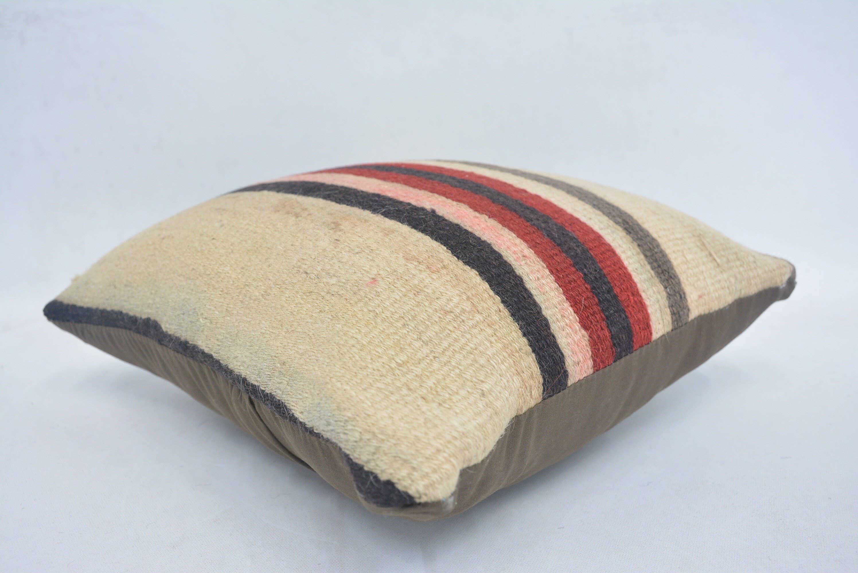 7117. Personalized Turkish Kilim Boho Chic Striped Pillow Covers