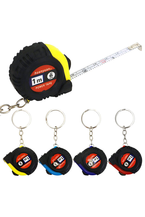 6306. Mini Heavy-Duty Rubber Coated Measuring Tape Keychain