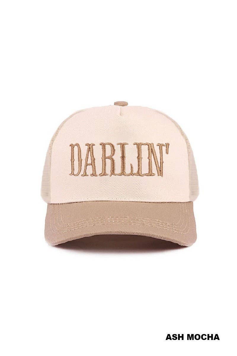 Darlin Two Tone Mesh Snapback Hat
