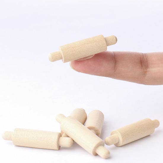 8310. Miniature Unfinished Wood Rolling Pin
