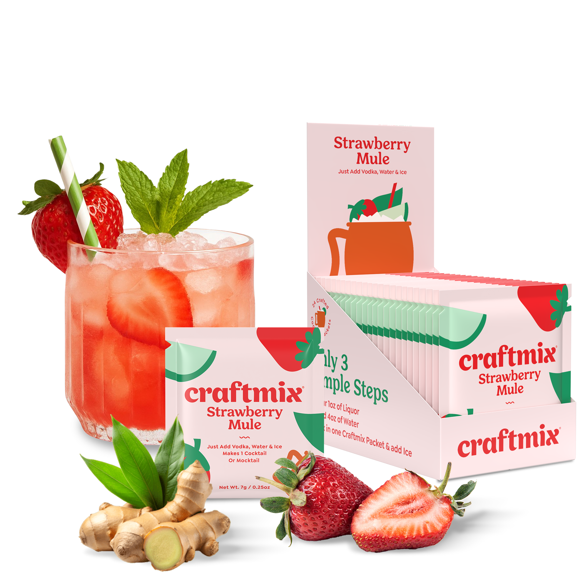 8557. Strawberry Mule Cocktail / Mocktail Mixer