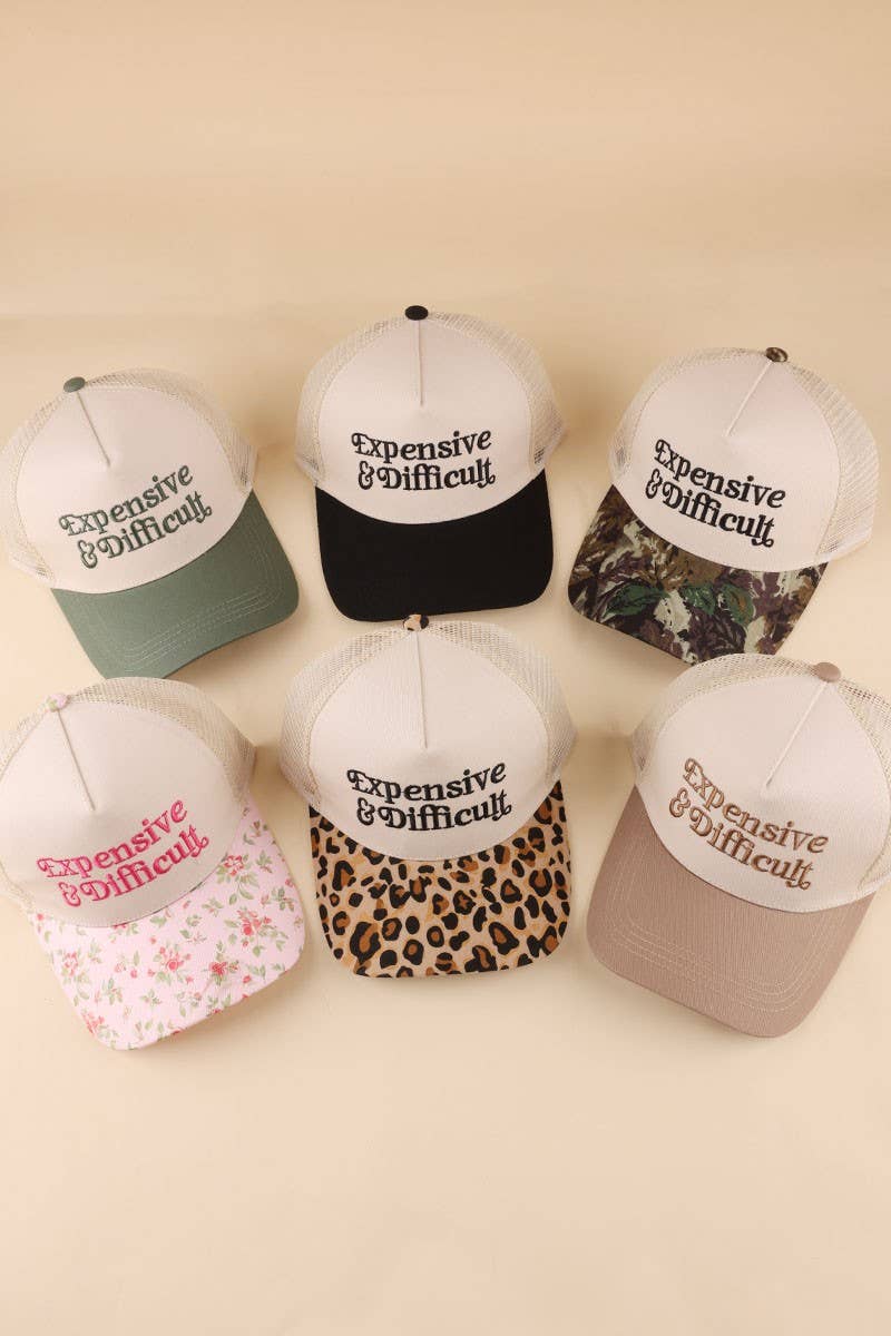Expensive And Difficult Two Tone Mesh Snapback Hat
