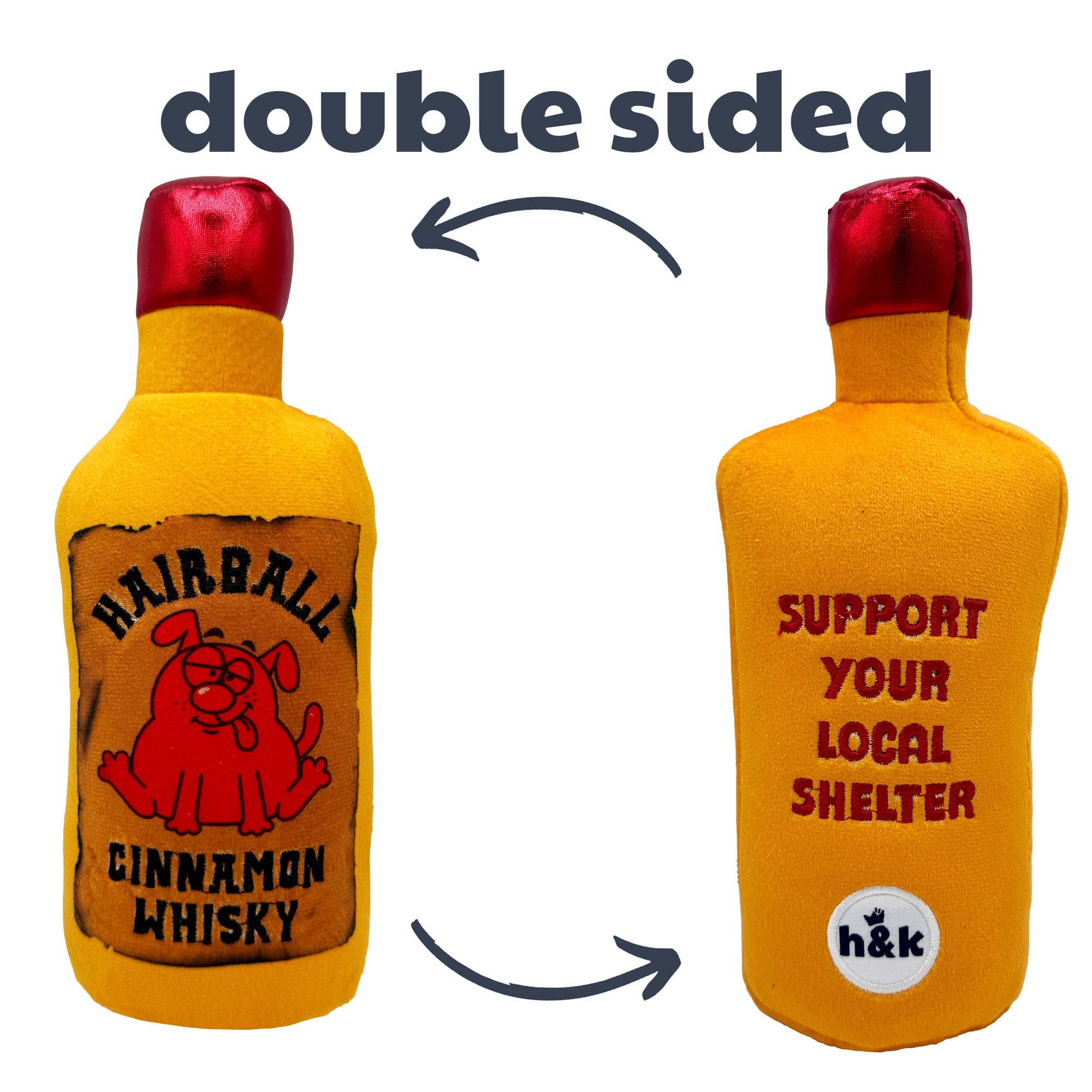 7501. Hairball Cinnamon Whisky Dog Toy