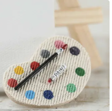 8301. 2"  Dollhouse Miniature Paint Palette