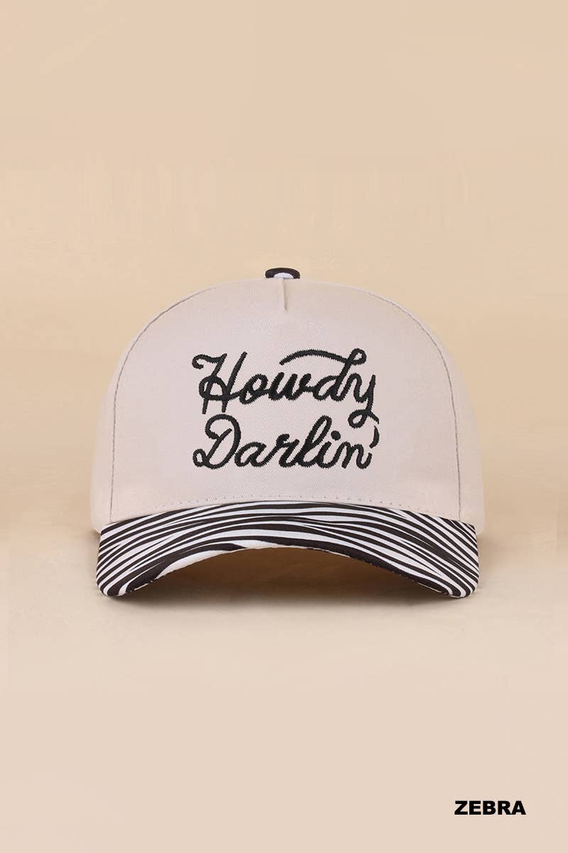 Howdy Darlin Two-tone Canvas Cotton Cap