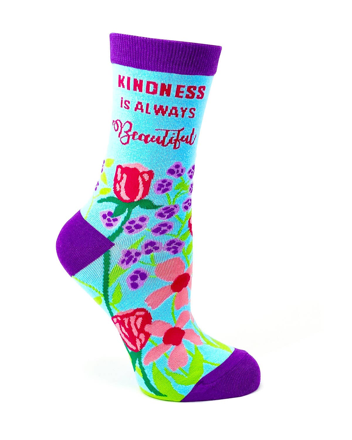 8612. Kindness is Always Beautiful Women's Novelty Crew Socks