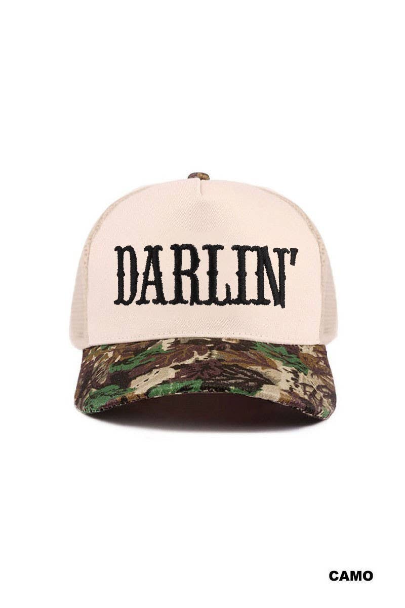 Darlin Two Tone Mesh Snapback Hat
