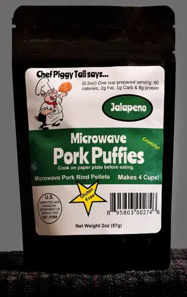 Microwave Pork Rinds Jalapeno, 2oz Bag