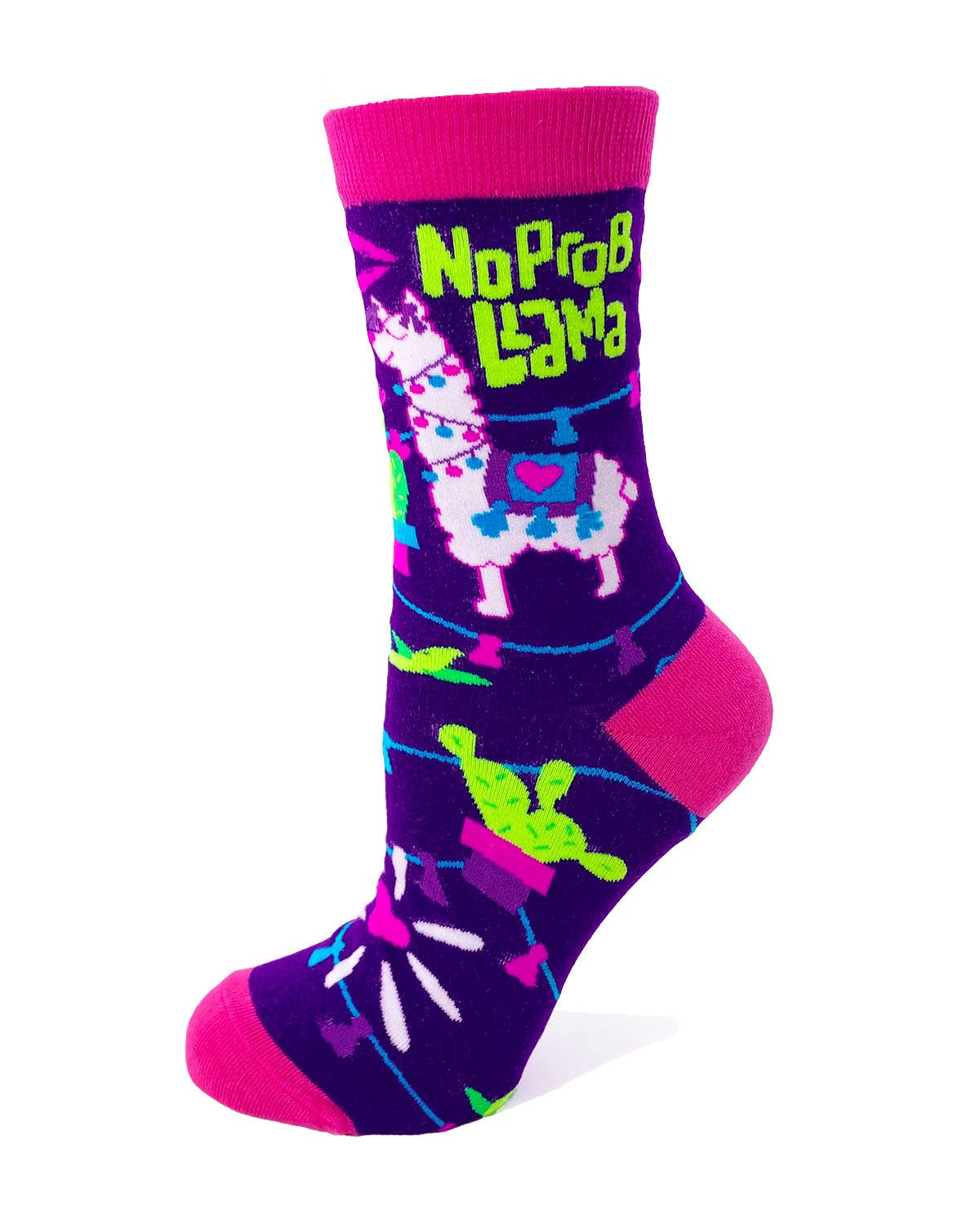 8620. No Prob Llama Women's Crew Socks