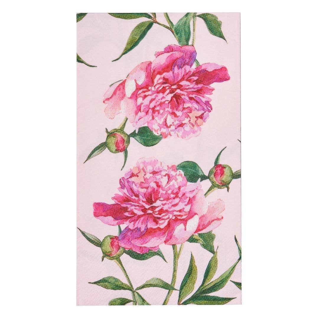 4310. Guest Towel Pink Peonies - 20pkg