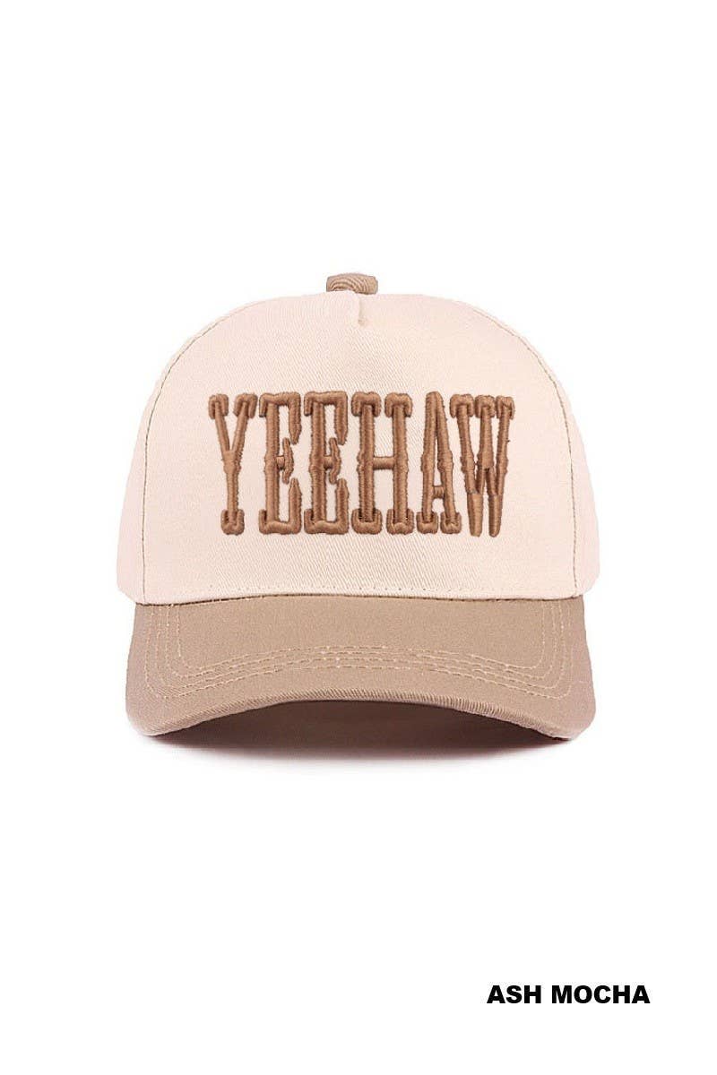Yeehaw Two-tone Canvas Cotton Cap