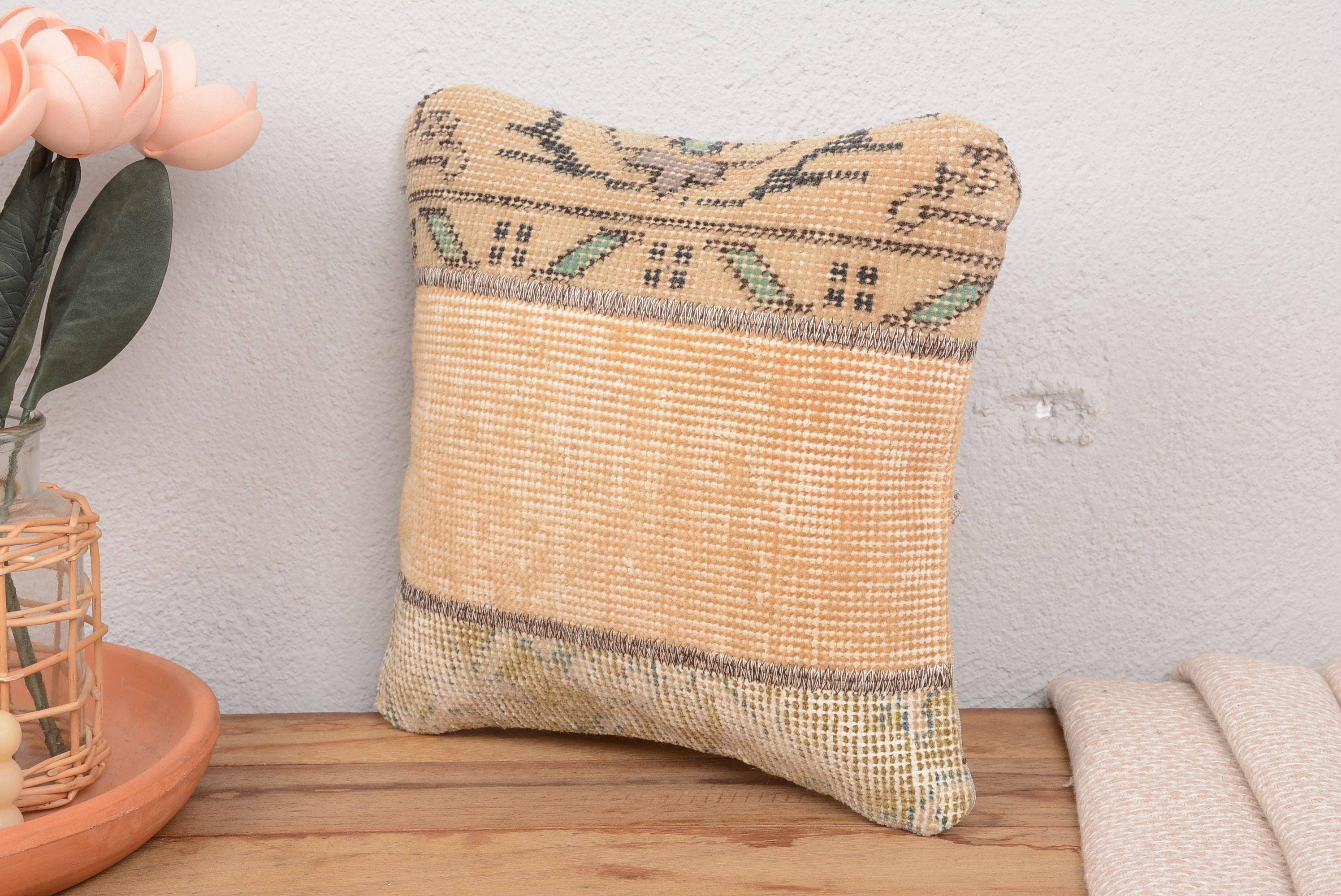 Antique Vintage Kilim Boho Patchwork Pillow Sham Cover