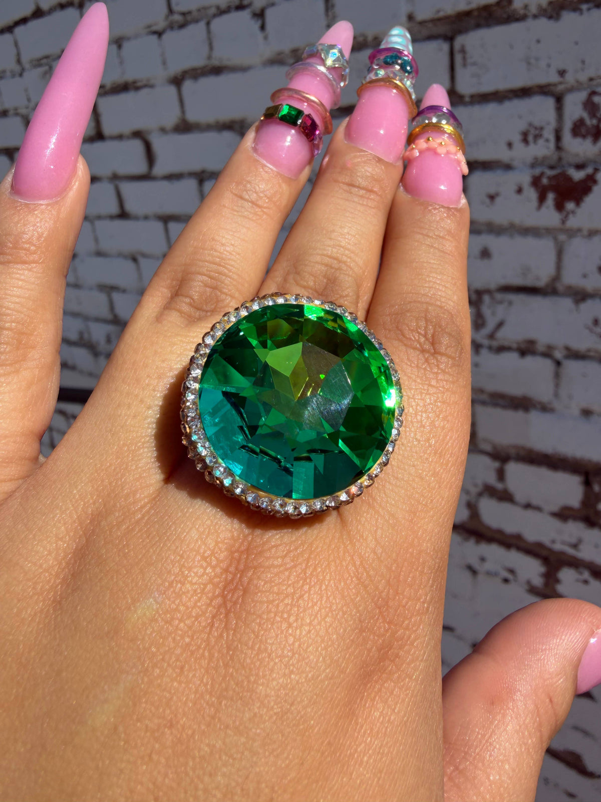 The Peacock Crystal Pavé Ring