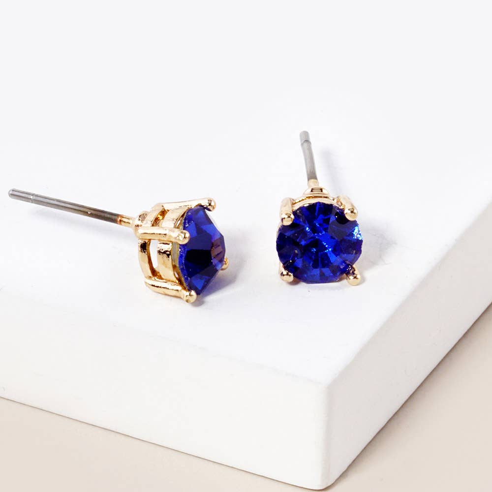 12Pairs - Birthday Stone Cluster Stud Earrings
