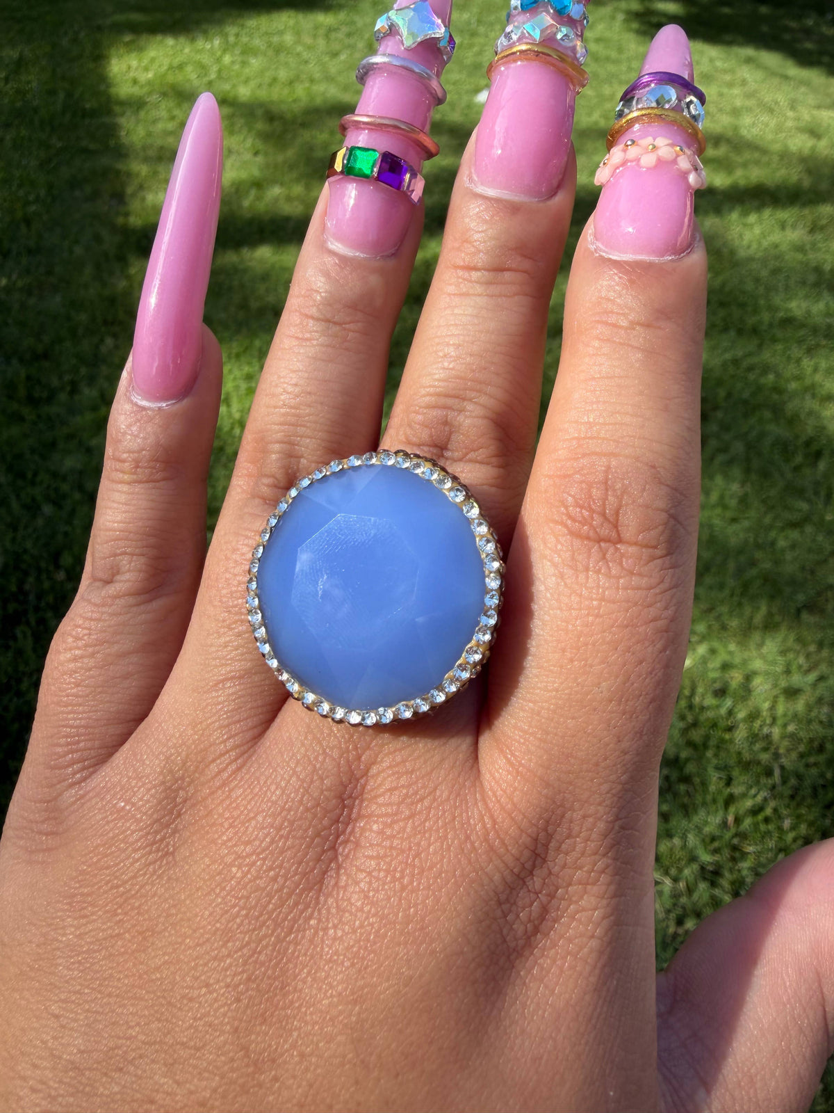 The Denim Crystal Pavé Ring