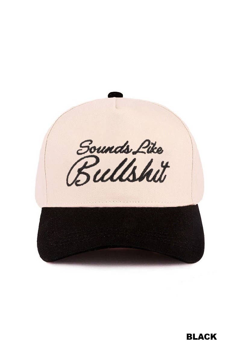Sounds Like Bullshit Two Tone Canvas Cotton Cap