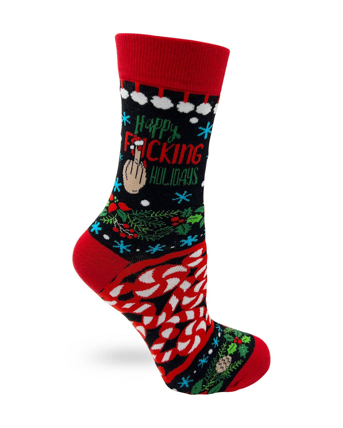 Sassy Happy Fucking Holidays Middle Finger Ladies' Novelty C