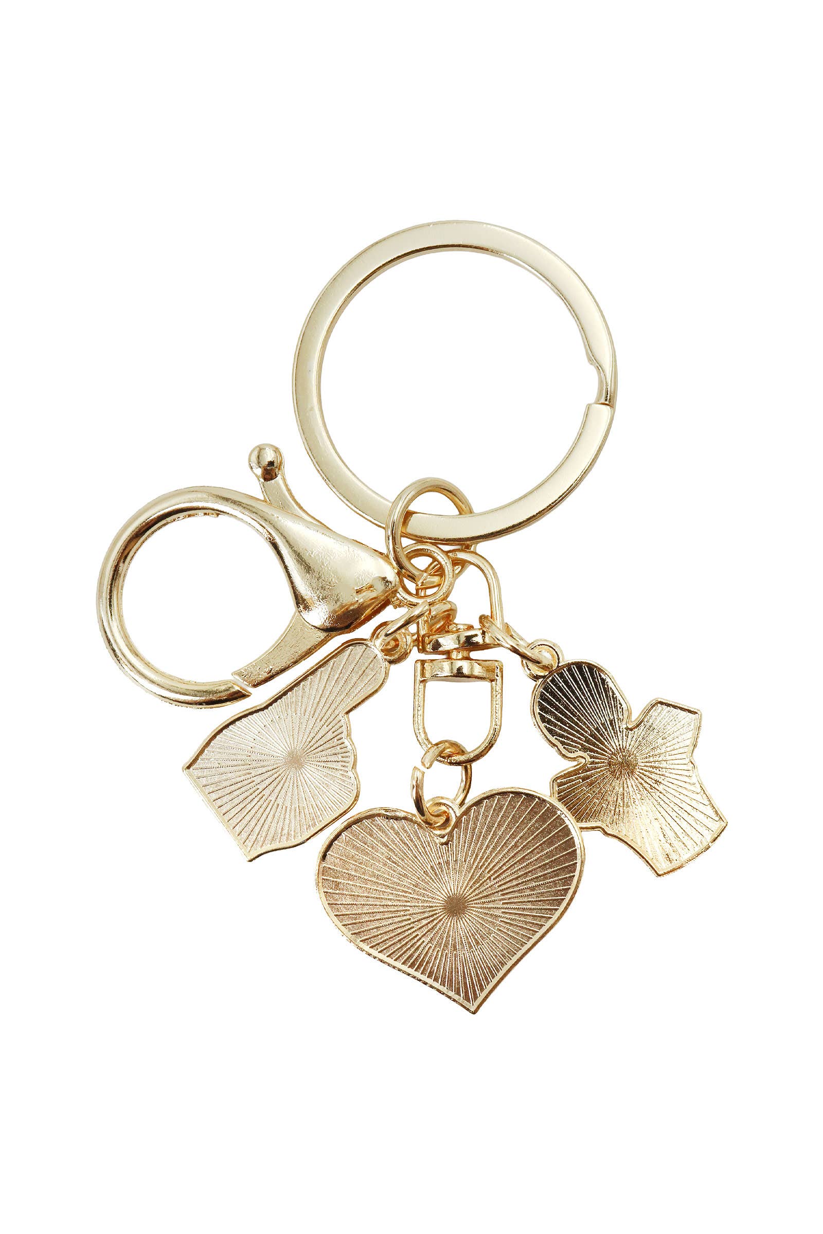 6303. Assorted Football Enamel Charm Cluster Key Chain