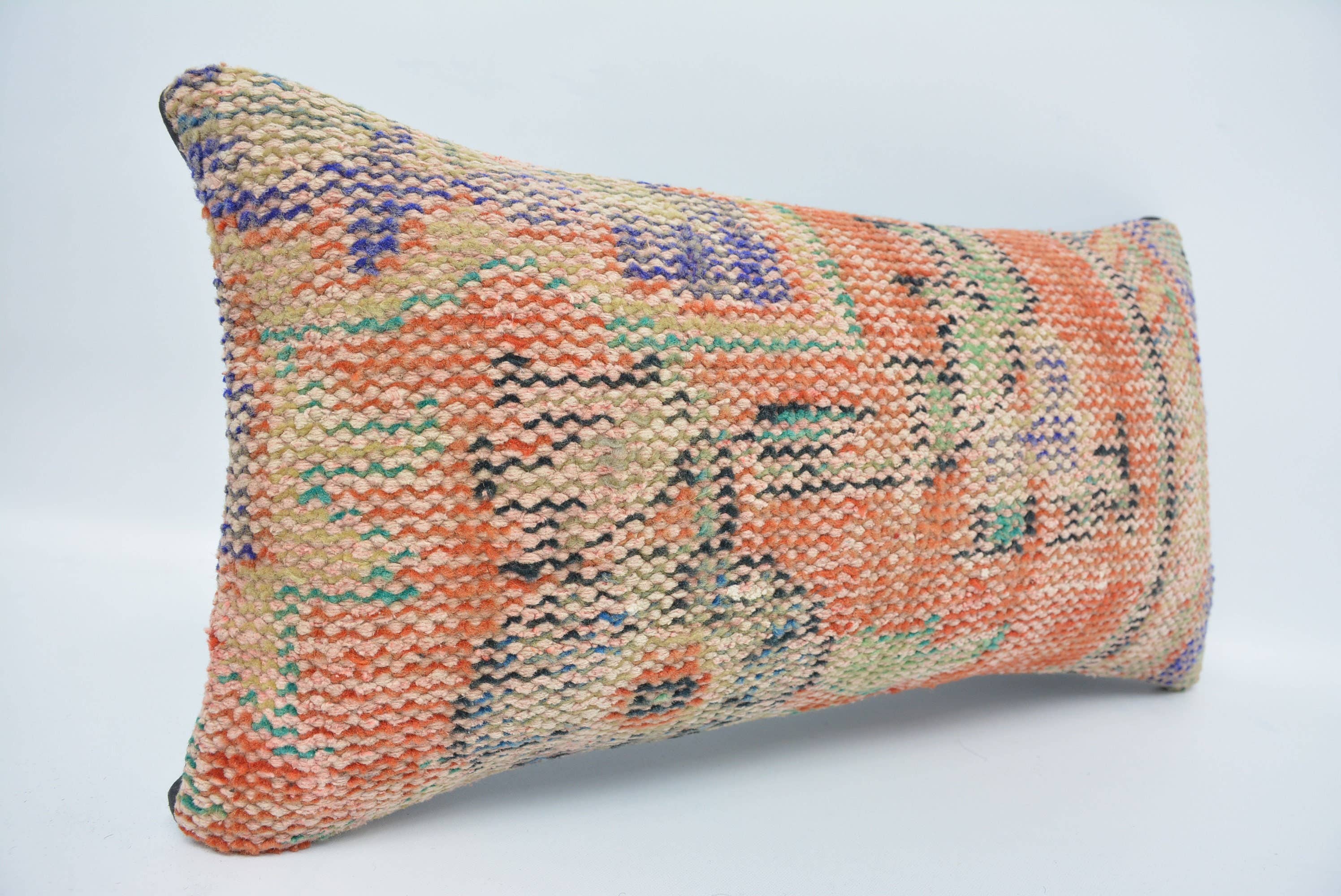 Turkish Kilim Throw Pillow Cases 12x24 Rug Decor Cushion