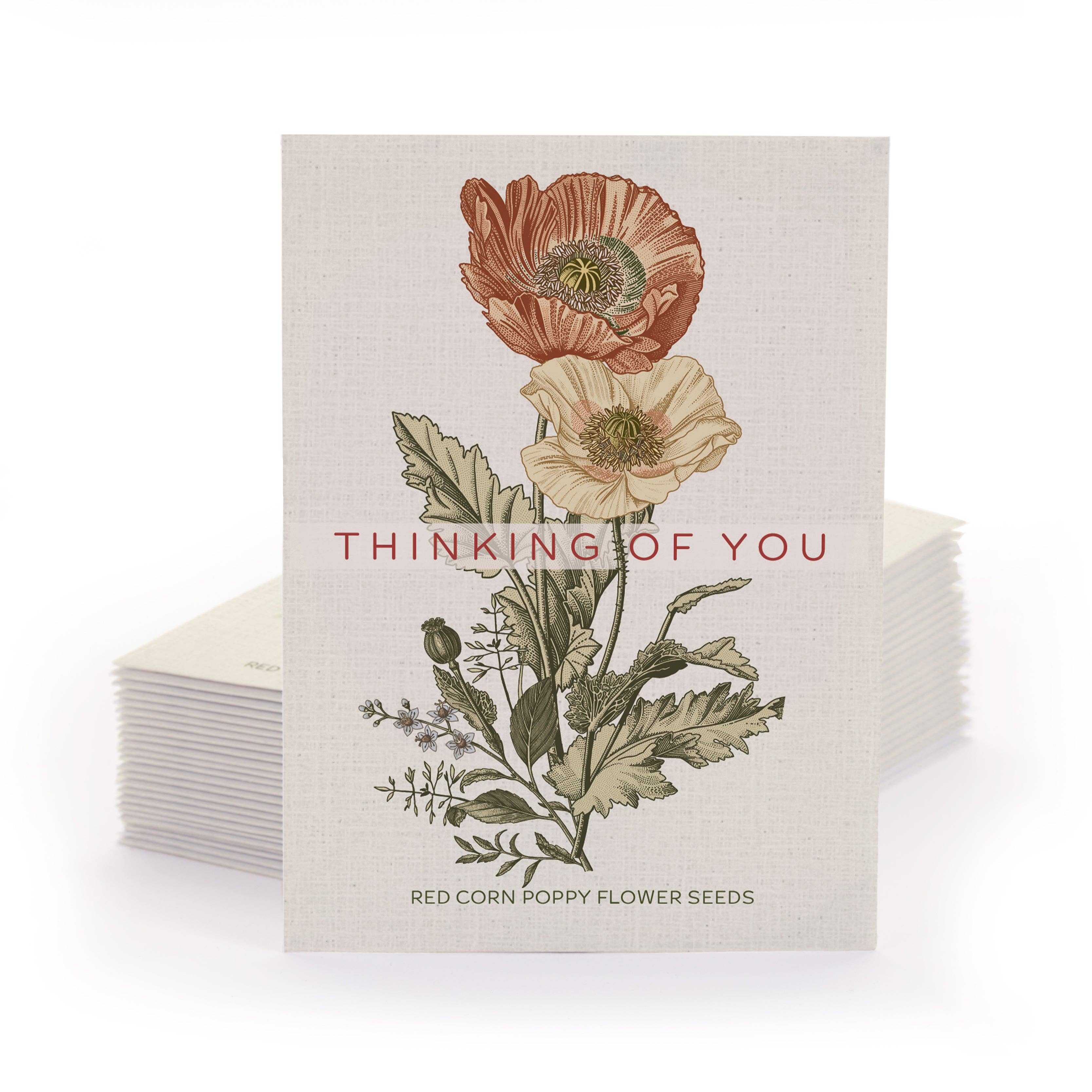 2206. Thinking of You Classic Vintage Art - Corn Poppy Seed Packets