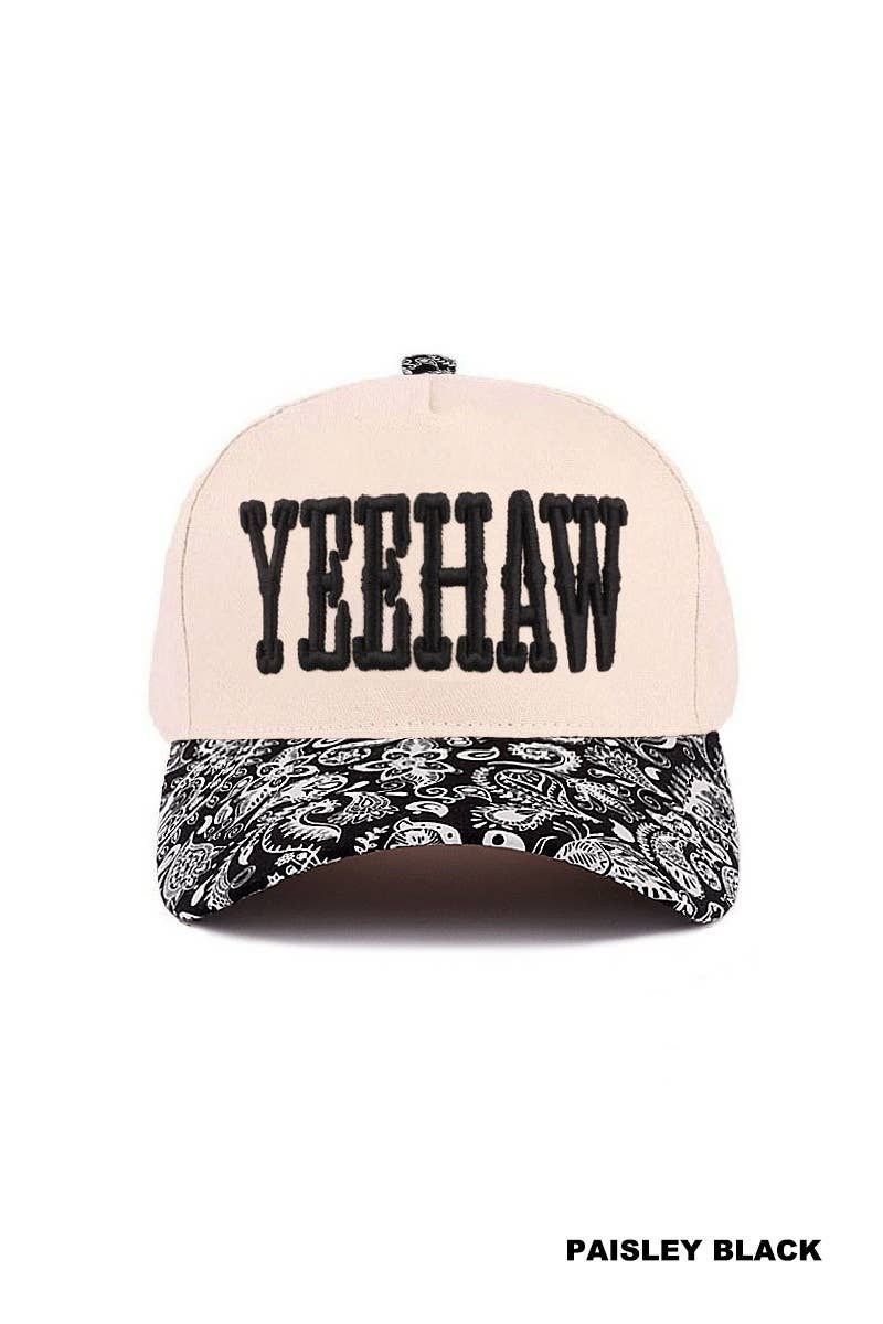 Yeehaw Two-tone Canvas Cotton Cap