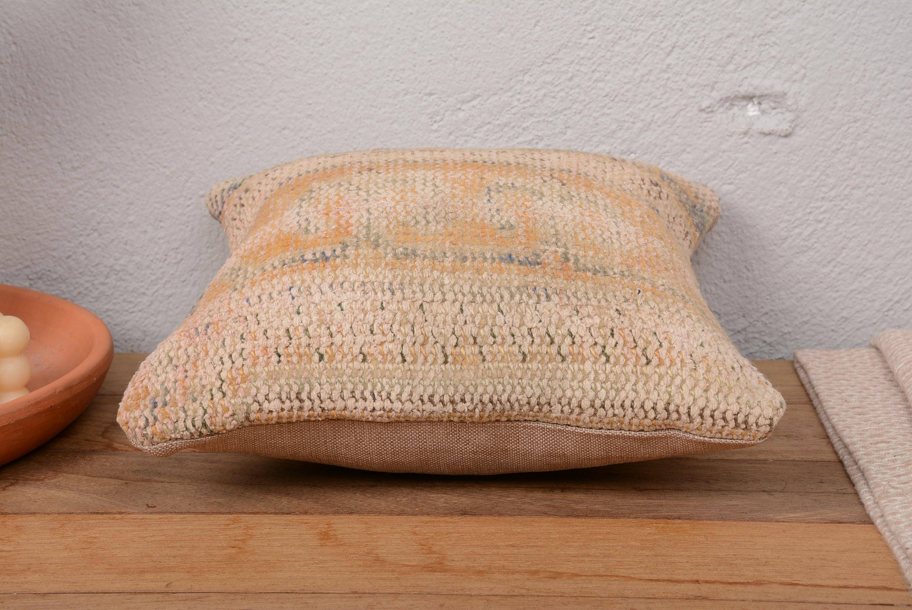 Vintage Boho Kilim Throw Pillow Cushion Sham 12x12