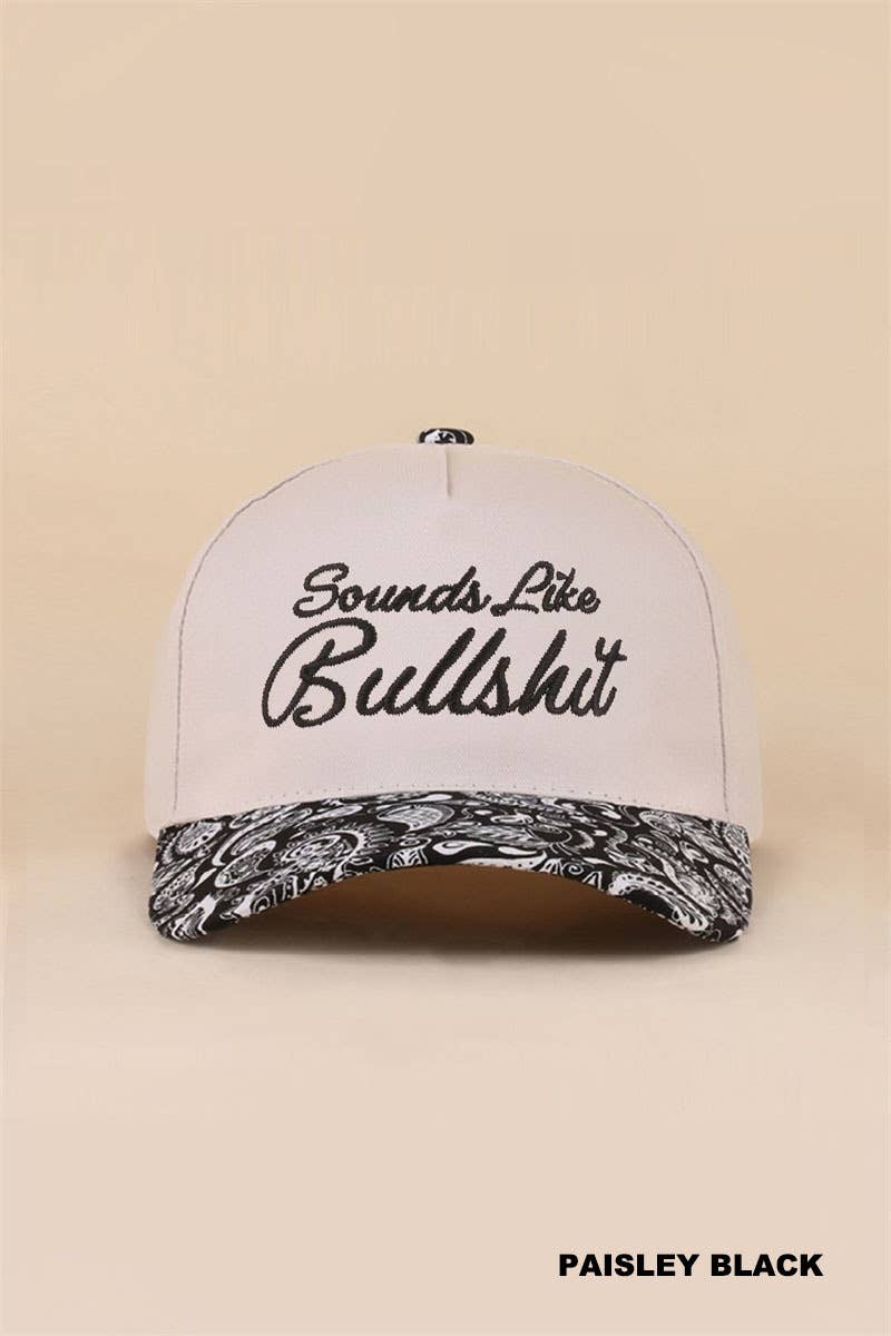 Sounds Like Bullshit Two Tone Canvas Cotton Cap