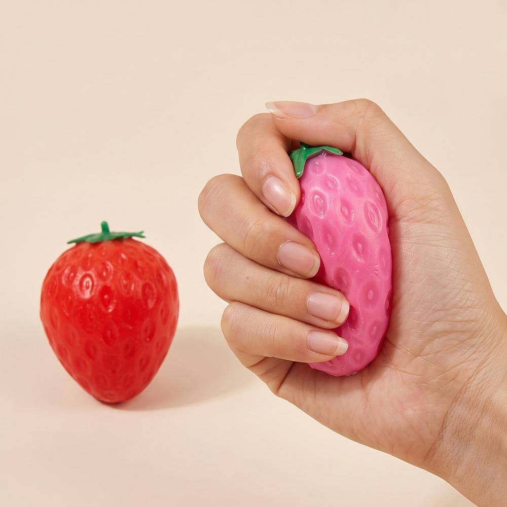 12PCS - Strawberry Squeeze Squishy Stress Relief Toy