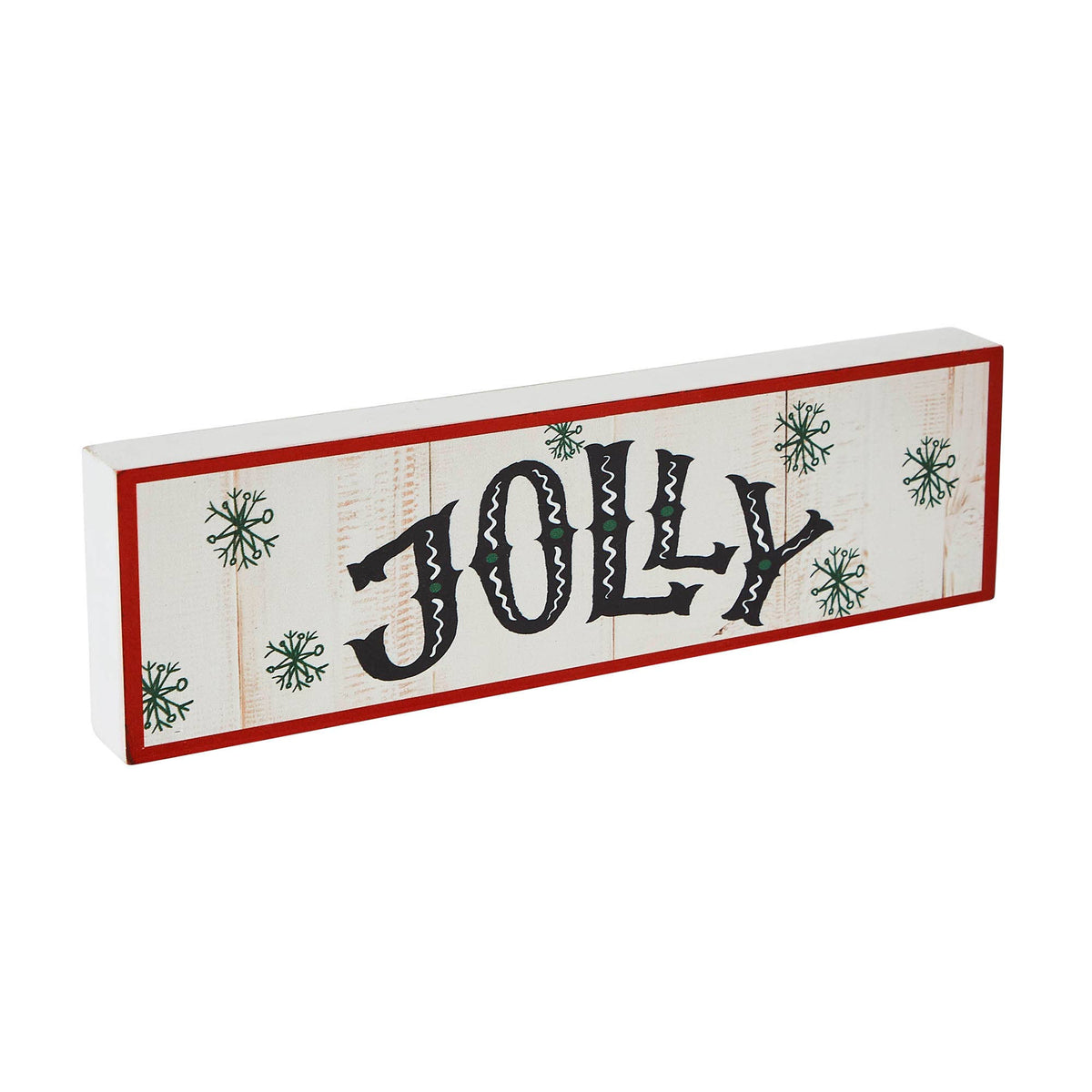 Jolly Christmas Block Sign 3x10