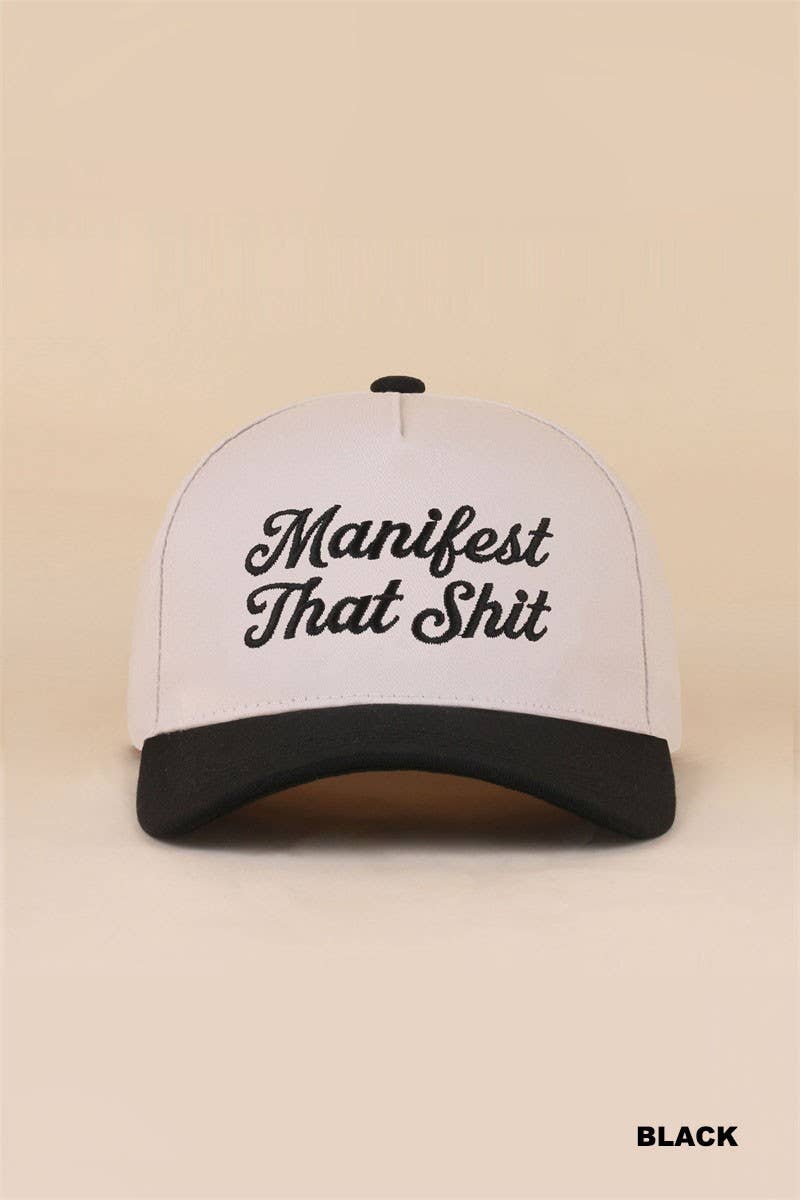 Manifest That Shit Two Tone Snapback Hat