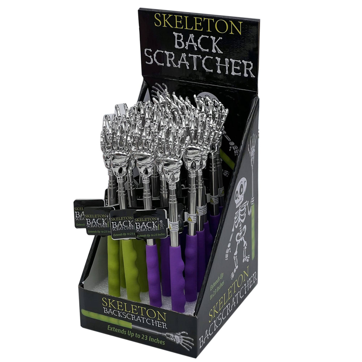 Telescopic Skeleton Back Scratcher in Countertop Display