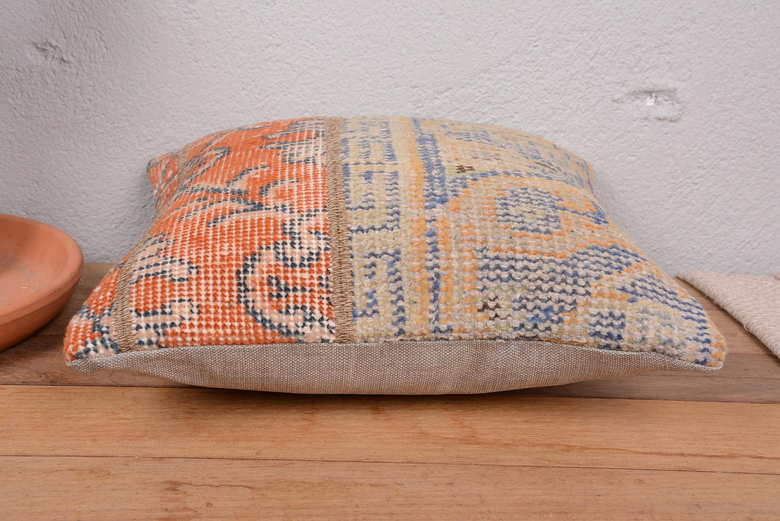 Turkish Kilim Boho Patchwork Pillow Sham Cover 14x14