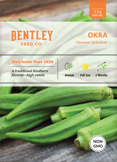 2200. Okra, Clemson Spineless Seed Packets
