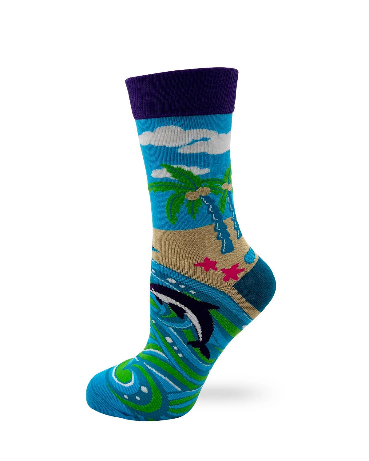 8622. "Life's a Beach" Women's Crew Socks