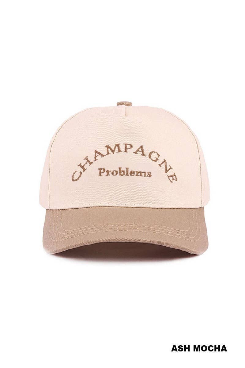 Champagne Problems Two Tone Canvas Cotton Cap