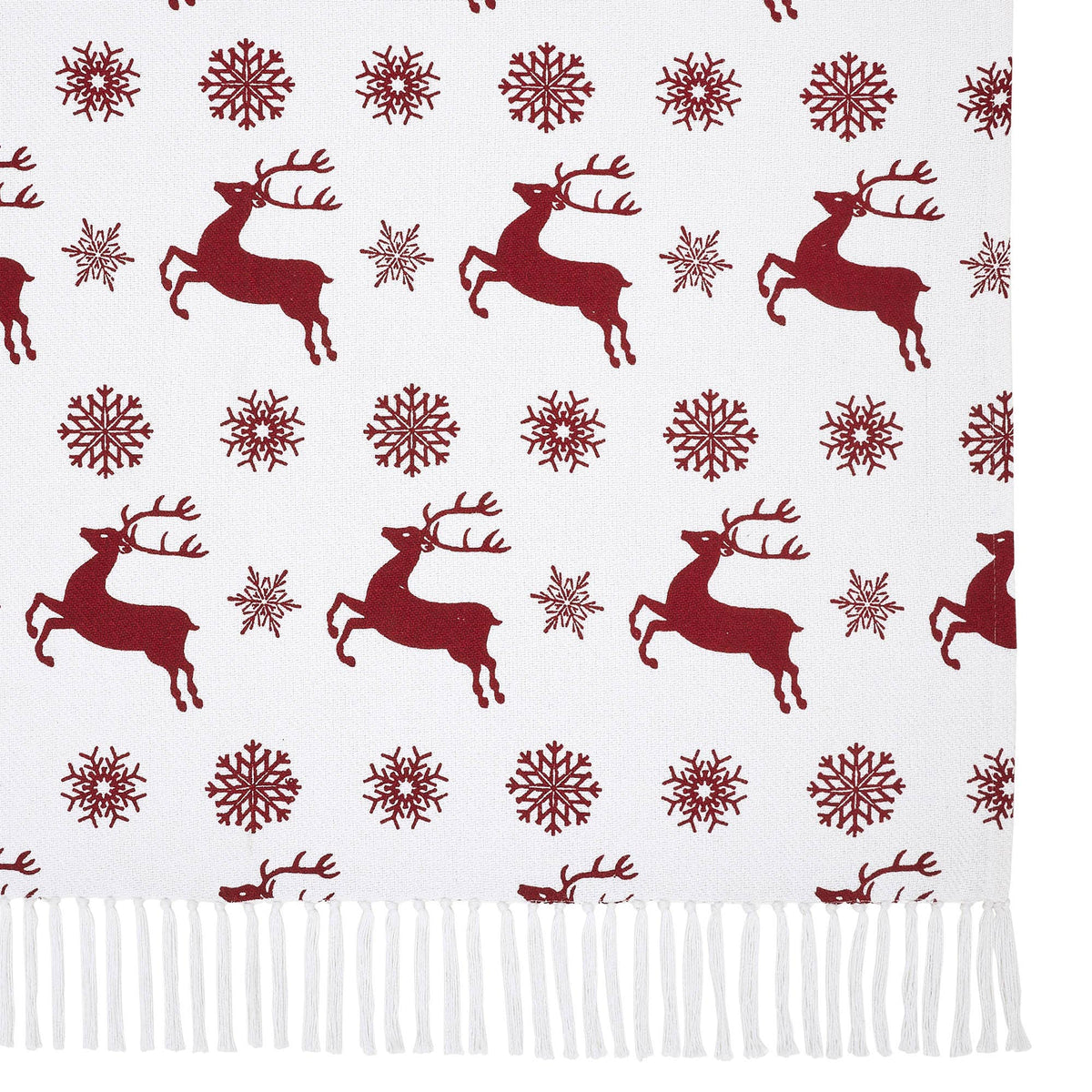 Red Reindeer Christmas Throw Blanket 50x60 Scandia