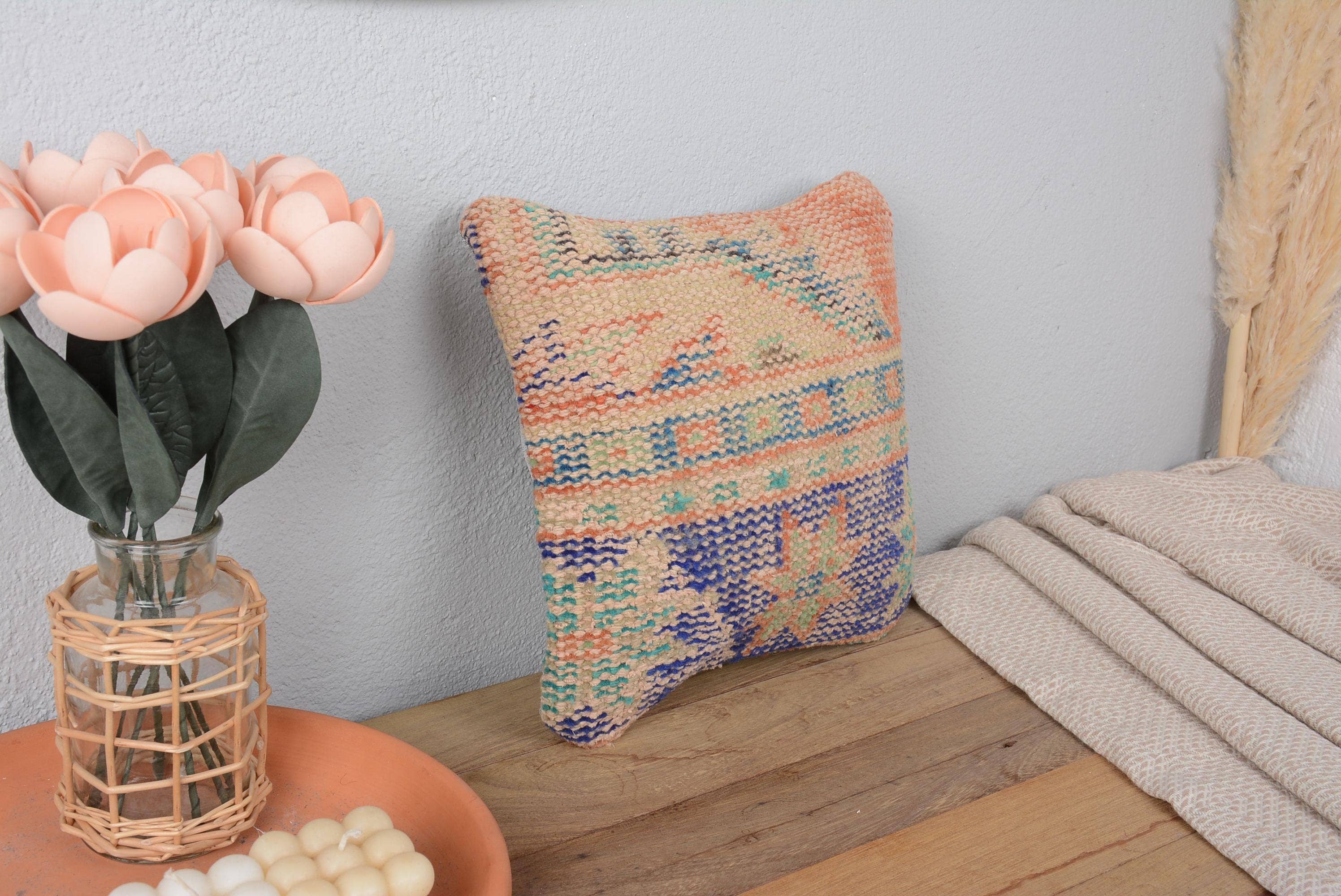 7151.  Boho Vintage Kilim Pillow Sham Cover Handmade Case