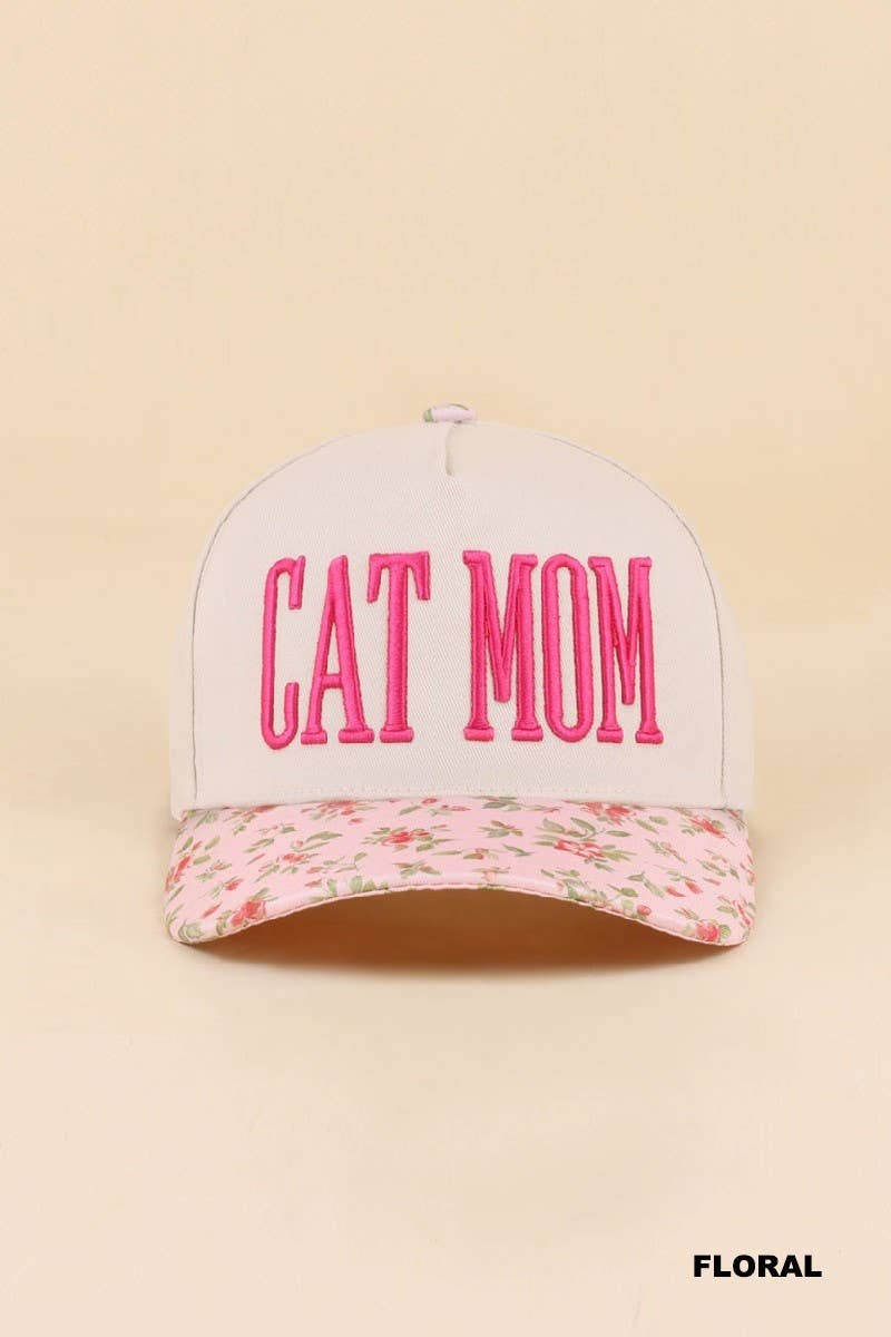 Cat Mom Two Tone Snapback Hat