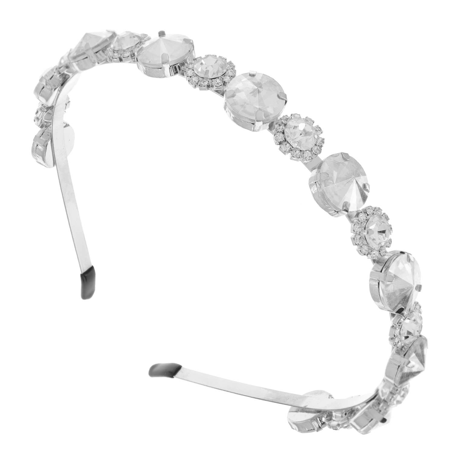 Varied Baroque Rhinestone Crystal Bejeweled Metal Headband