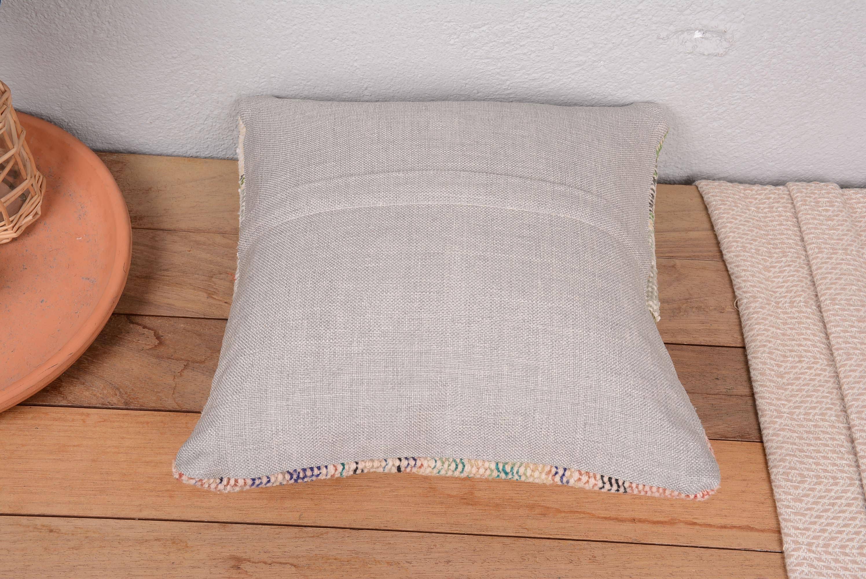 Vintage Kilim Patchwork Hand Knotted Pillow Cover