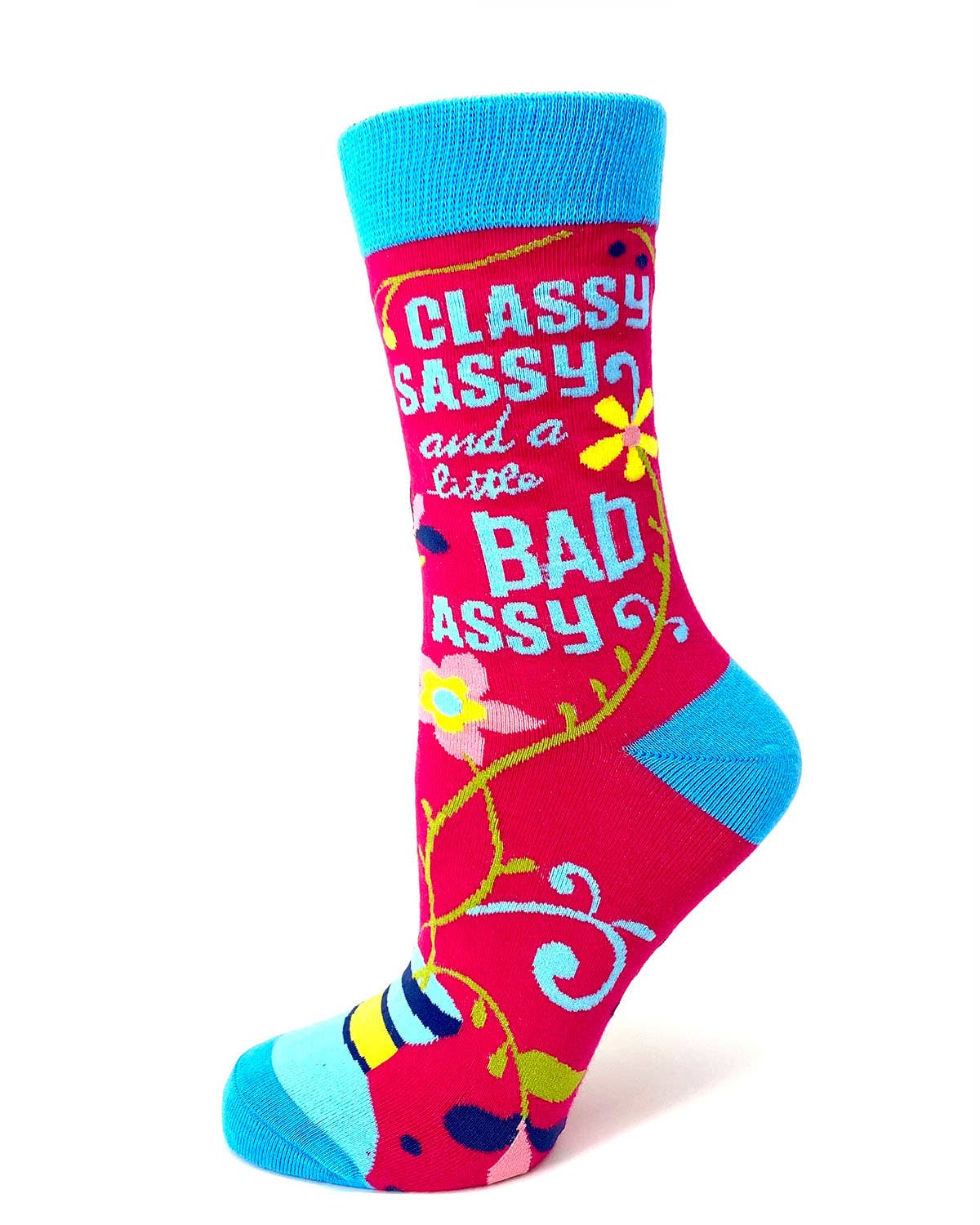 8614. Classy Sassy and a Little Bad Assy Women's Crew Socks