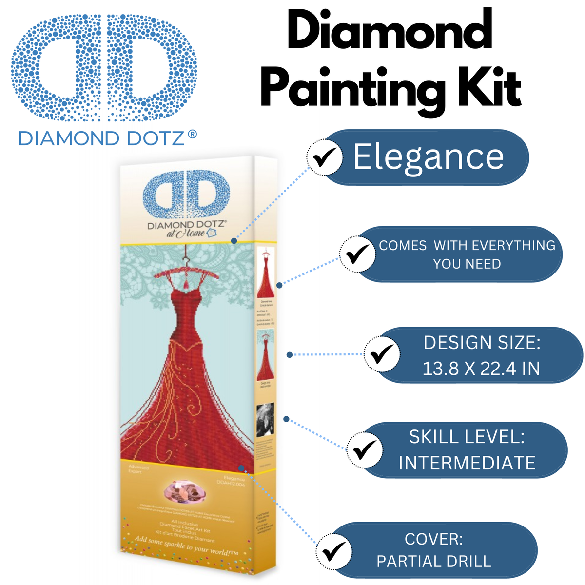 Diamond Dotz Elegance - 13.8" x 22.4"