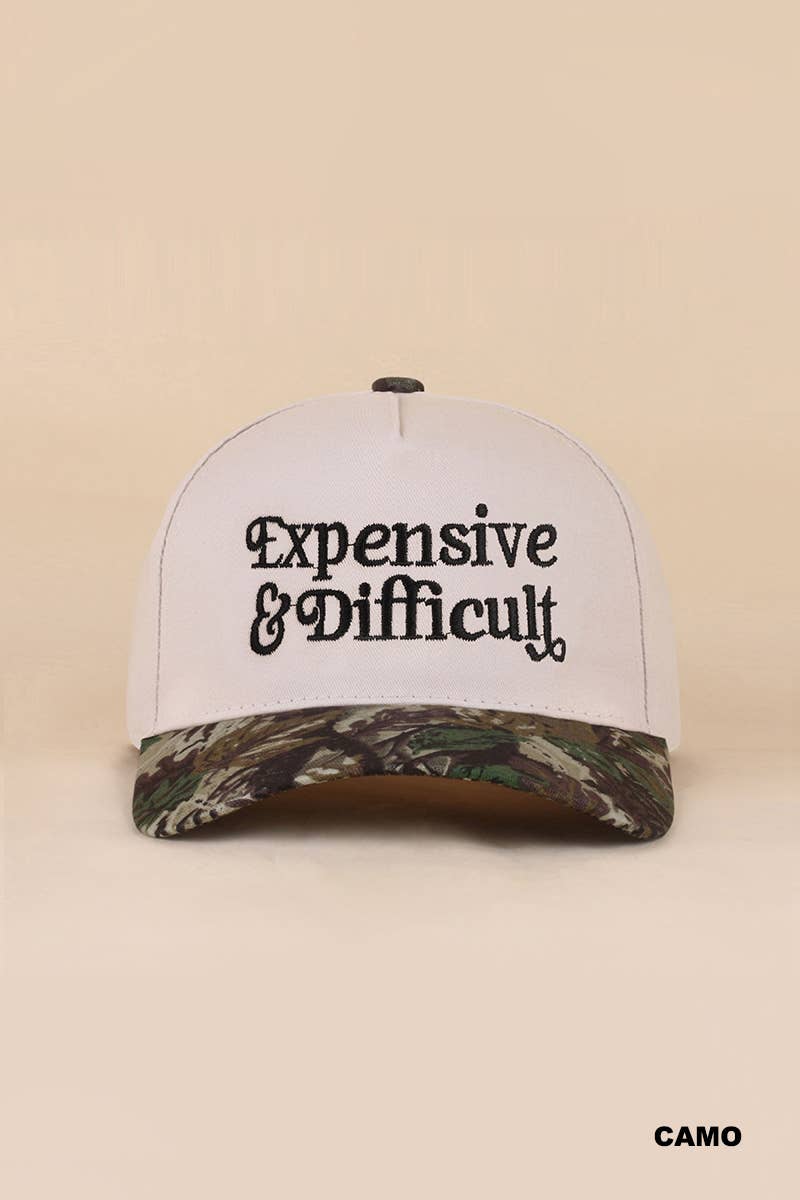 Expensive And Difficult Two Tone Canvas Cotton Cap